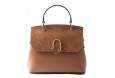 Leather and suede handbag