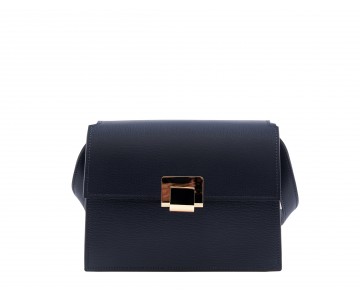 Grained leather shoulder bag