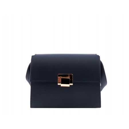 Grained leather shoulder bag