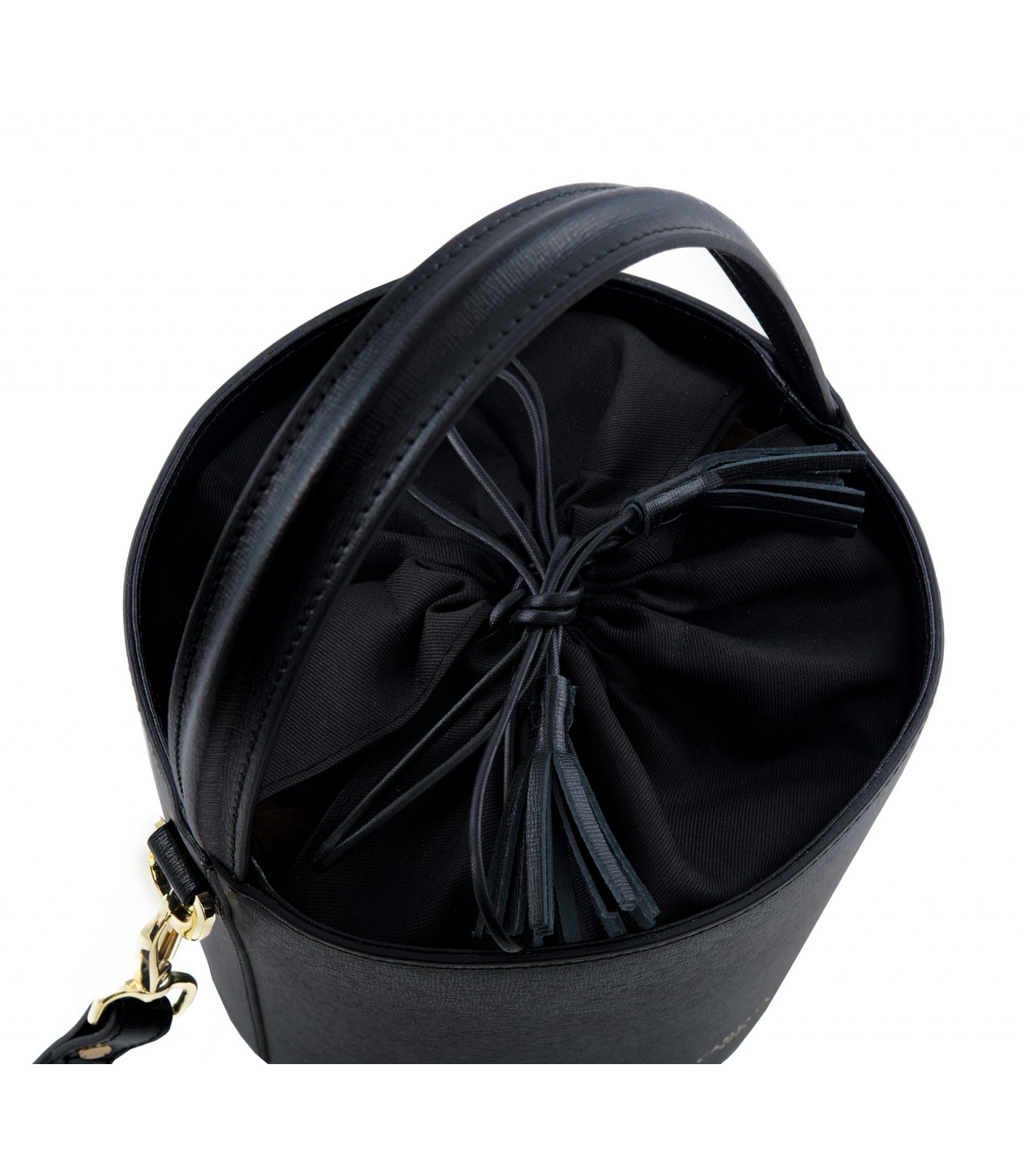 Saffiano Leather bucket bag - Camelia Roma