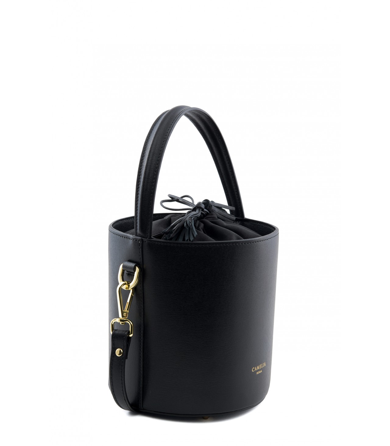 Saffiano Leather bucket bag - Camelia Roma