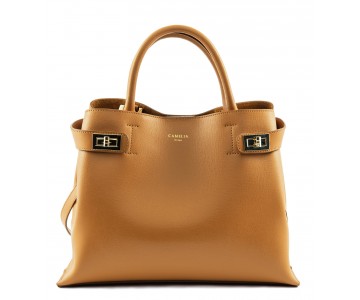 Saffiano Leather Handbag - Camelia Roma