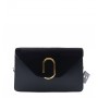 Leather and suede crossbody bag