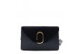 Leather and suede crossbody bag
