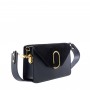 Leather and suede crossbody bag