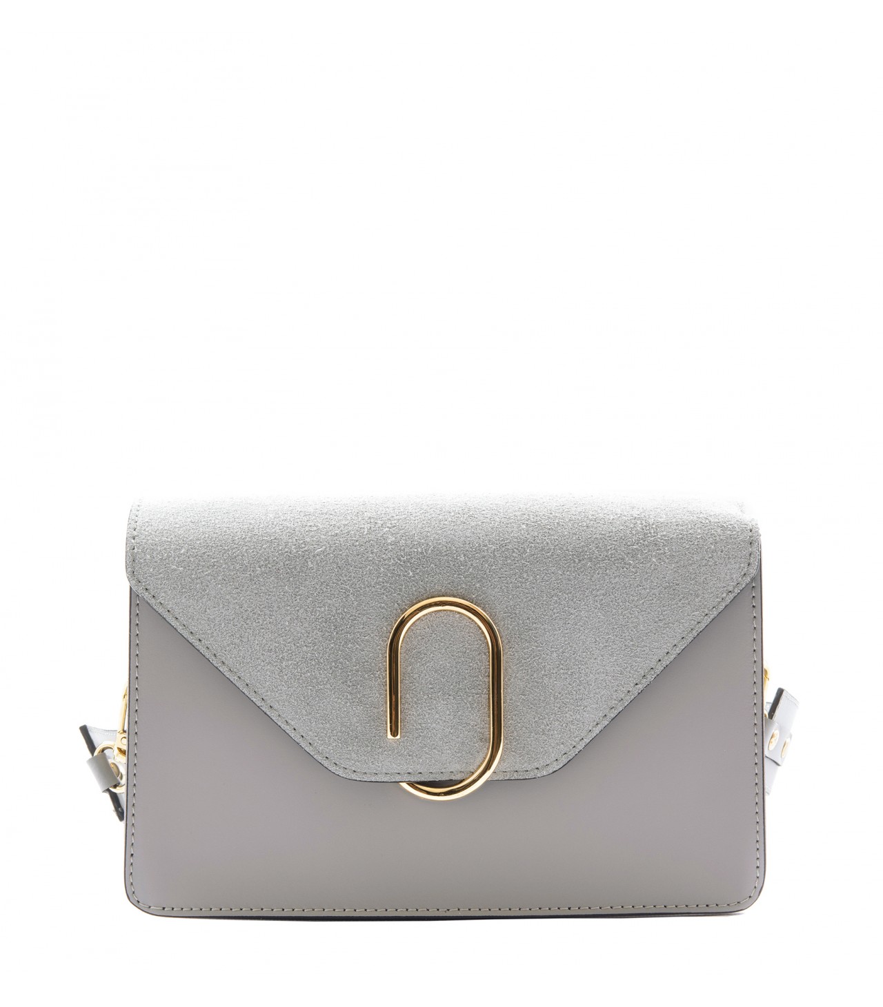 Leather and suede crossbody bag - Camelia Roma