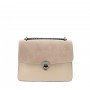 Leather and suede crossbody bag