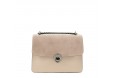 Leather and suede crossbody bag