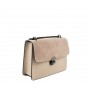 Leather and suede crossbody bag