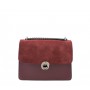 Leather and suede crossbody bag