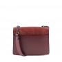 Borsa a tracolla in pelle e scamosciato