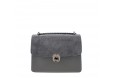 Leather and suede crossbody bag