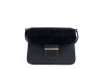 Leather and suede crossbody bag