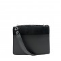 Leather and suede crossbody bag