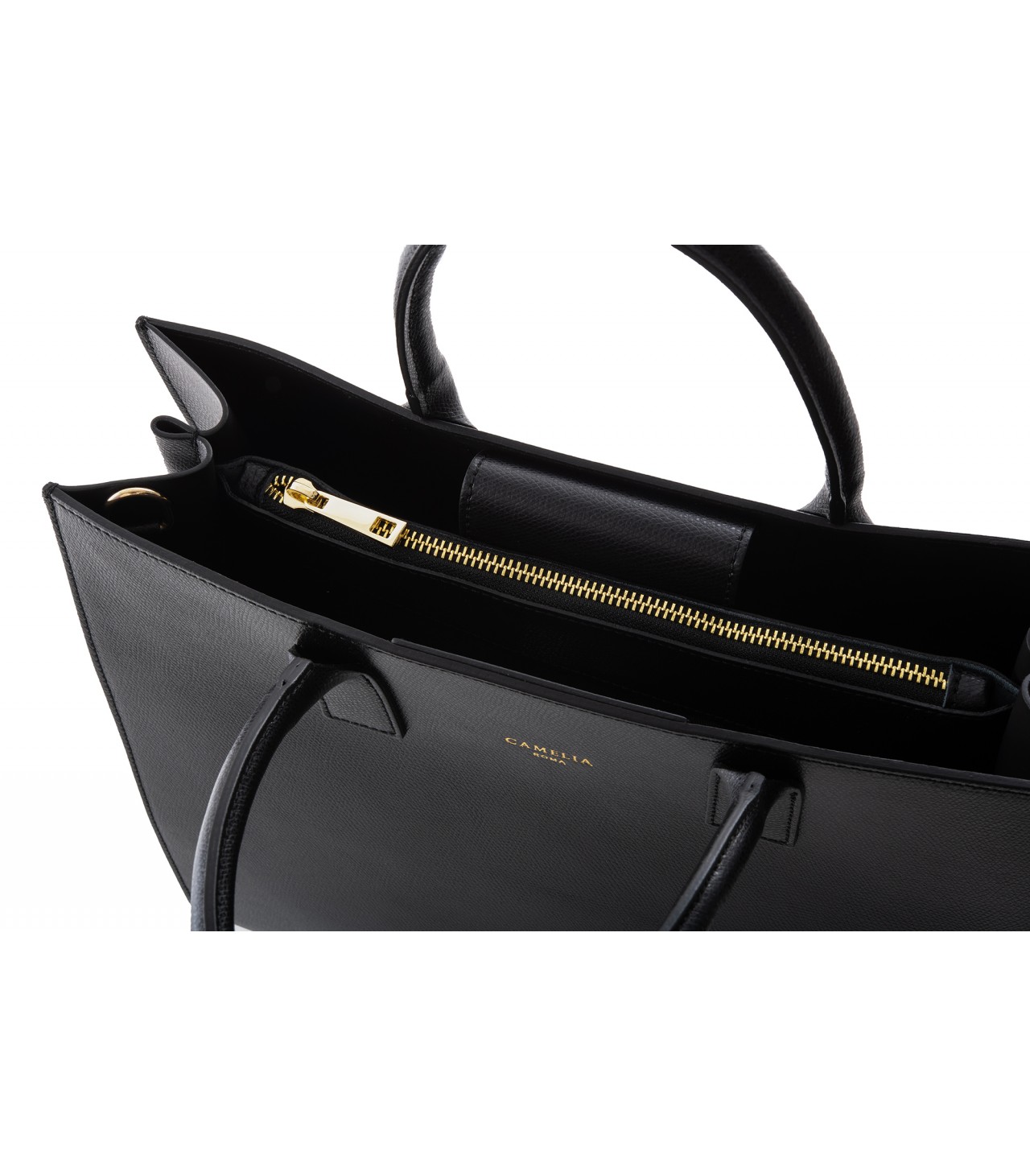 Bryant Park Black Saffiano Leather Satchel Bag