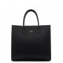 Grained leather tote bag