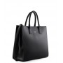 Grained leather tote bag