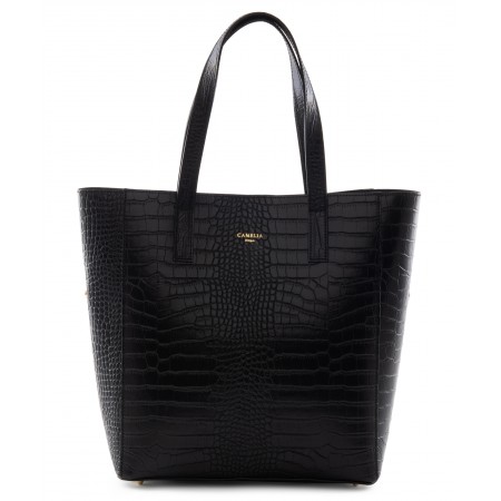 Leather tote bag