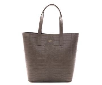 Leather tote bag