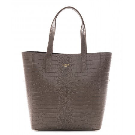 Leather tote bag