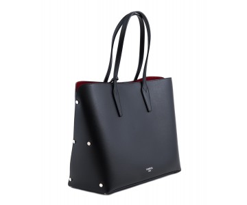 Grained leather tote bag