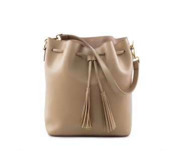 Grained Leather bucket bag