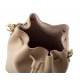 Grained Leather bucket bag