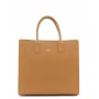 Grained leather tote bag