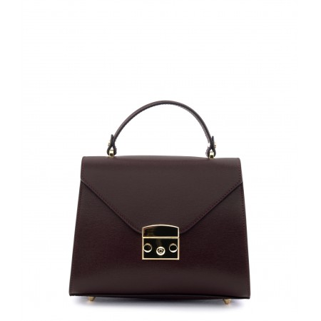 Borsa a mano in pelle saffiano