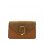 Leather and suede crossbody bag