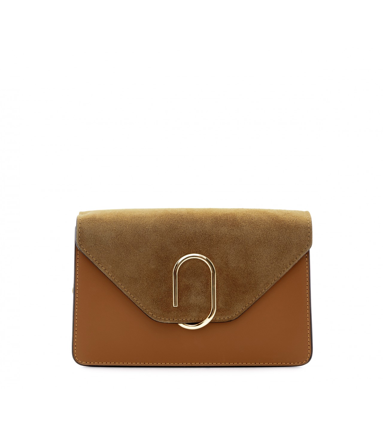 Leather and suede crossbody bag - Camelia Roma