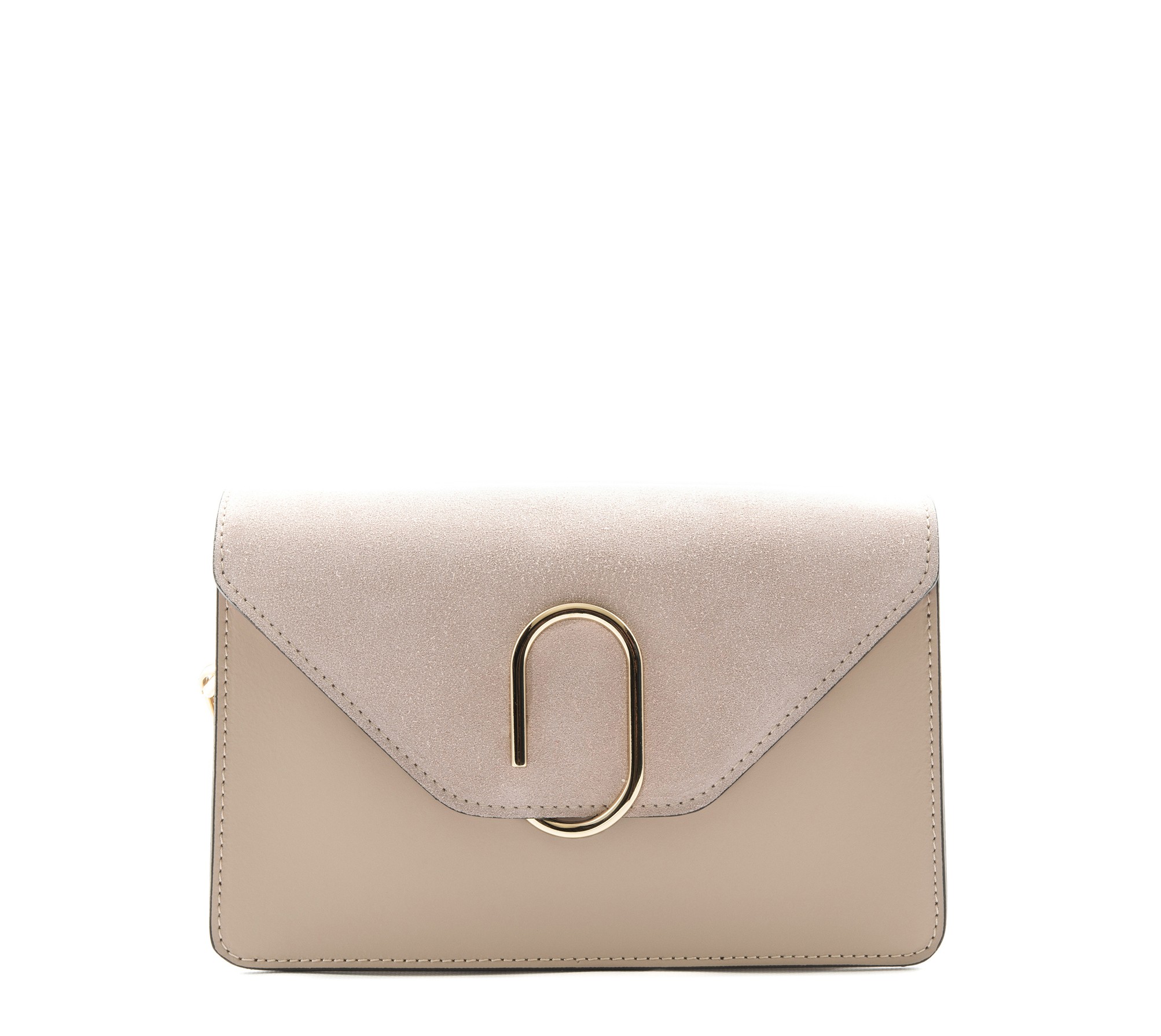 Leather and suede crossbody bag - Camelia Roma