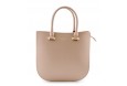 Leather and suede handbag