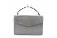Borsa a spalla in pelle e scamosciato