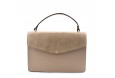 Borsa a spalla in pelle e scamosciato